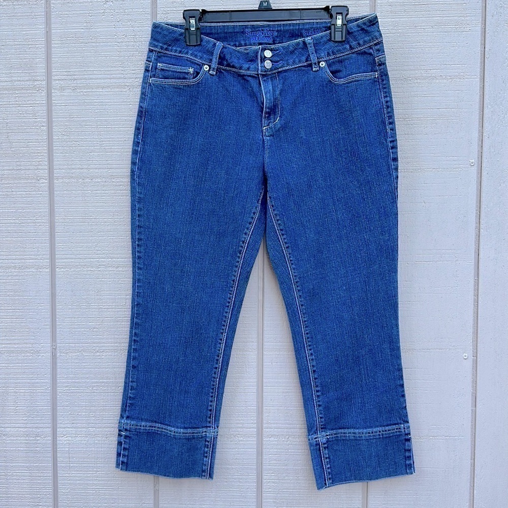 SIMPLY Vera Vera Wang Straight Leg Crop Jeans
